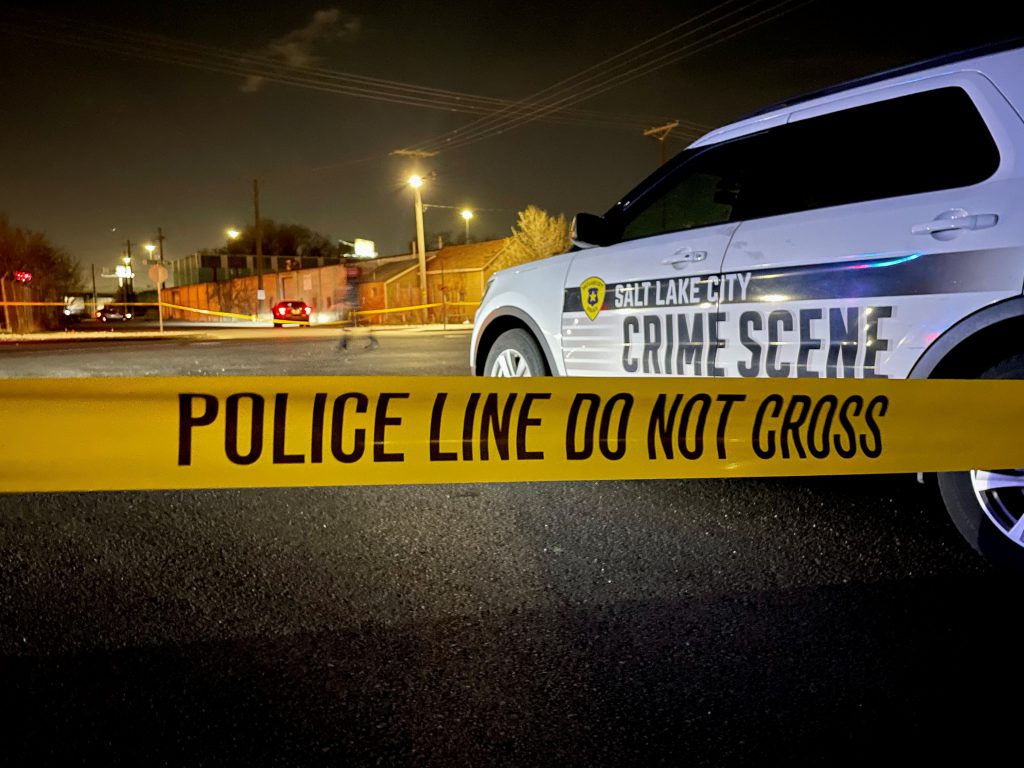 A SLCPD Crime Lab SUV.